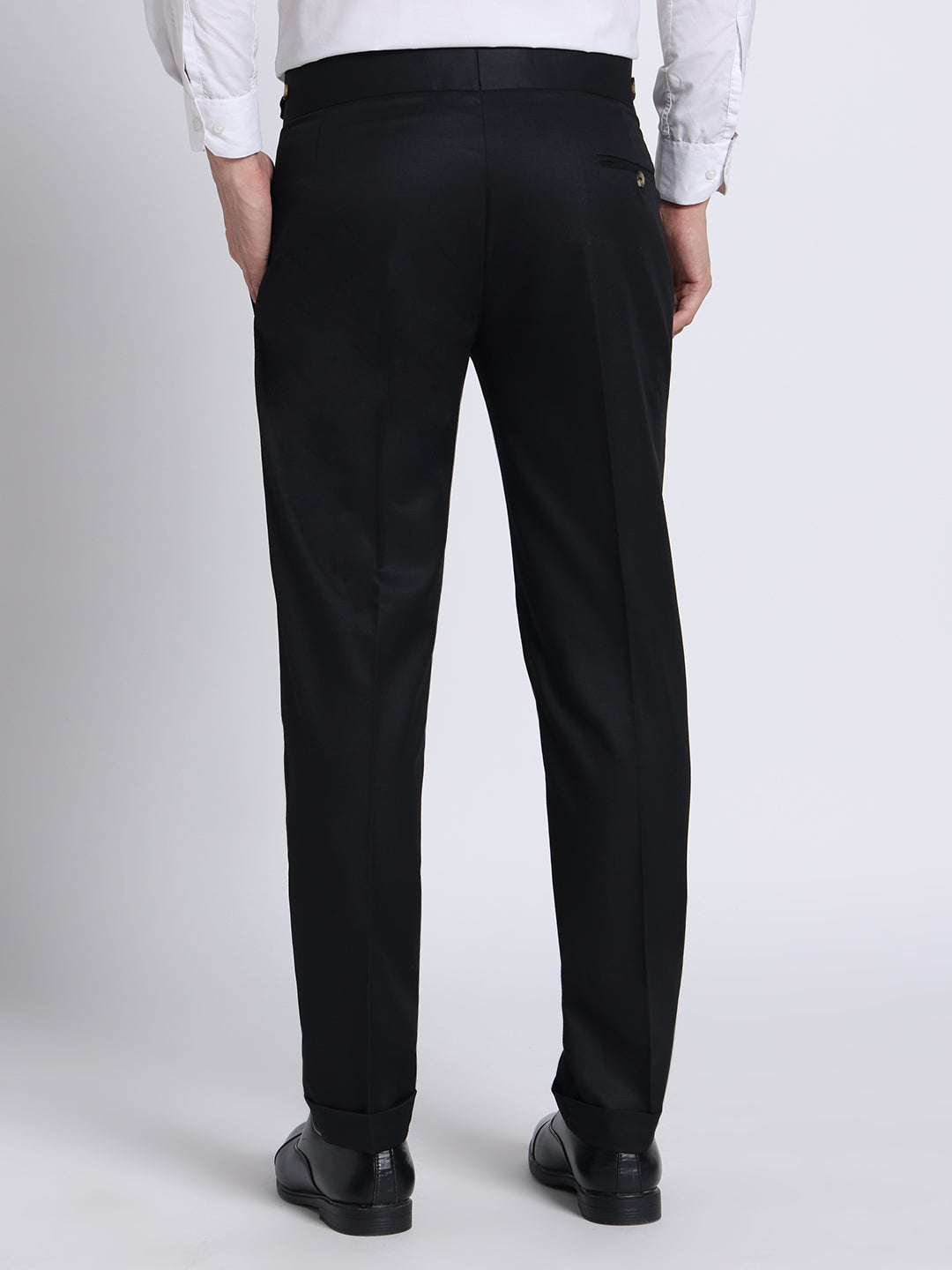 Black Classic Button Gurkha Pant-Elevate Your Luxury game